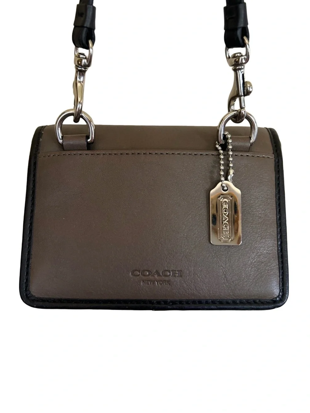 Coach Legacy Leather Colorblock Mini Wallet Crossbody Bag NWOT